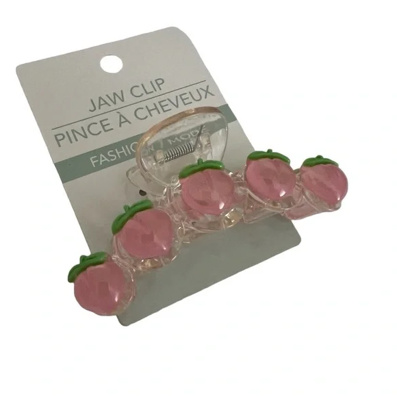 Sweet Peach Hair Claw Clip Women’s Crab Ponytail Clip Fashion Accessories - Picture 3 of 7